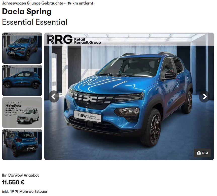Dacia Spring Angebot