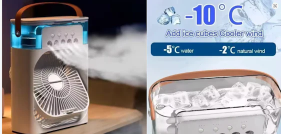 Eiskalte Erfrischung! 🌬️ 3-in-1-Tischventilator mit Sprühfunktion für 11€ ❄️