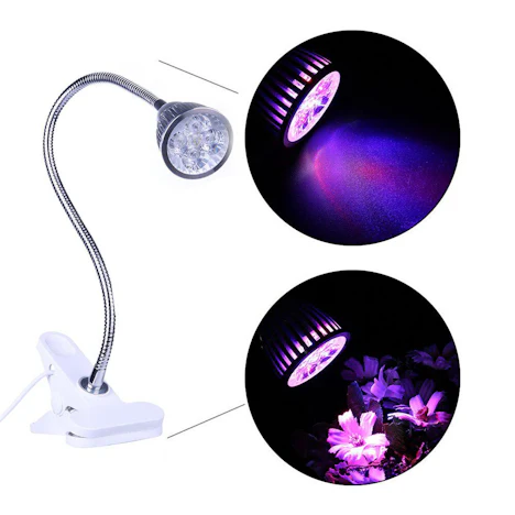 LED wachsen Licht mit 360 Grad Flexible Lampenhalter-Klipp Innen Desktop-Pflanzen-Birne
