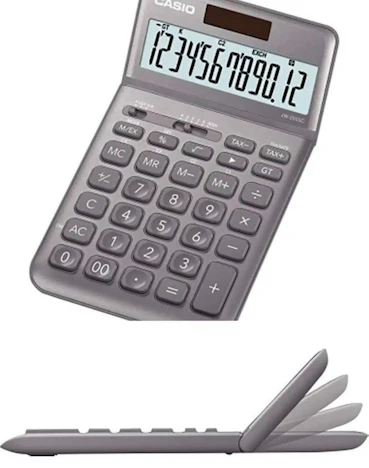 CASIO Tischrechner JW-200SC, 12-stellig in grau für 10,52€(statt 17€)