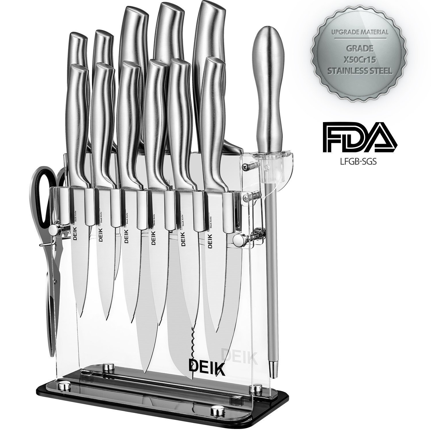 Messerblock Set |14-teilig| rostfreier Edelstahl für 28,98€