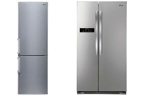 Günstige Kühlschränke bei Media Markt: LG GBB 539 PVHPB für 444€ und LG GSB 325 PVQV Side By Side für 777€