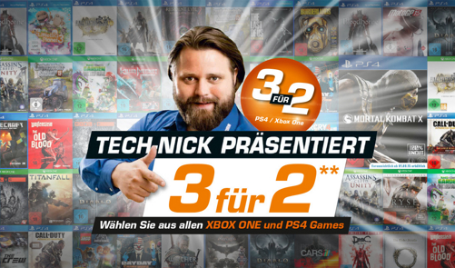 3 Games kaufen, nur 2 zahlen bei Saturn - Xbox One und PS4 Games