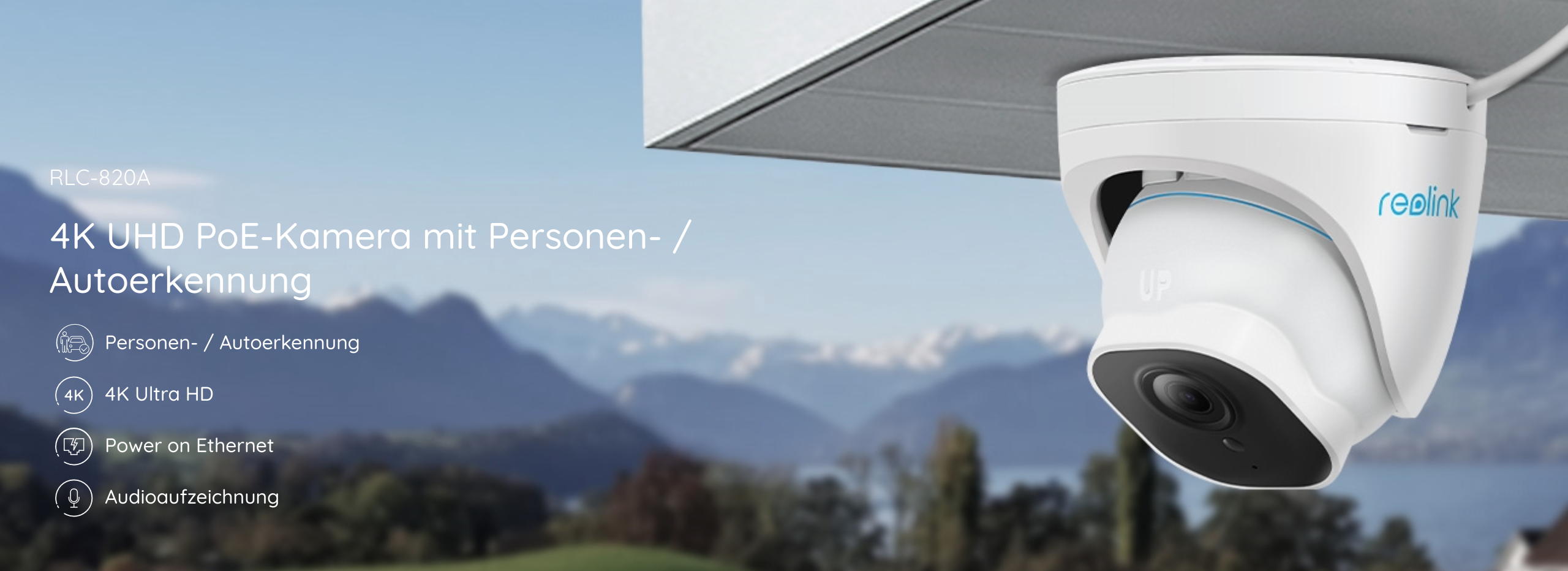 Reolink RLC-820A für 72€ – Smarte UHD-Überwachungskamera mit Personen- &amp; Autoerkennung, 8 MP