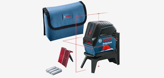 Bosch Professional Kreuzlinienlaser GCL 2-15 für 89€ - roter Laser, Innenbereich, mit Lotpunkten, Arbeitsbereich: 15 m