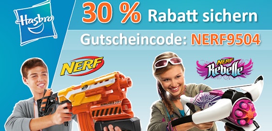 Nerf Sale + 10% Gutschein + Kostenloser Versand bei baby-markt.de