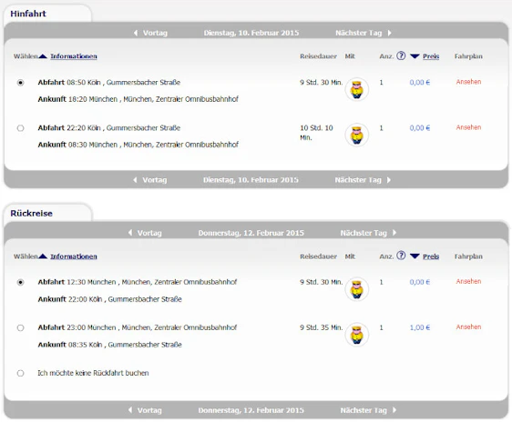 20.000 Tickets für 0€ bei MegaBus - mit 0,50€ Buchungsgebühr