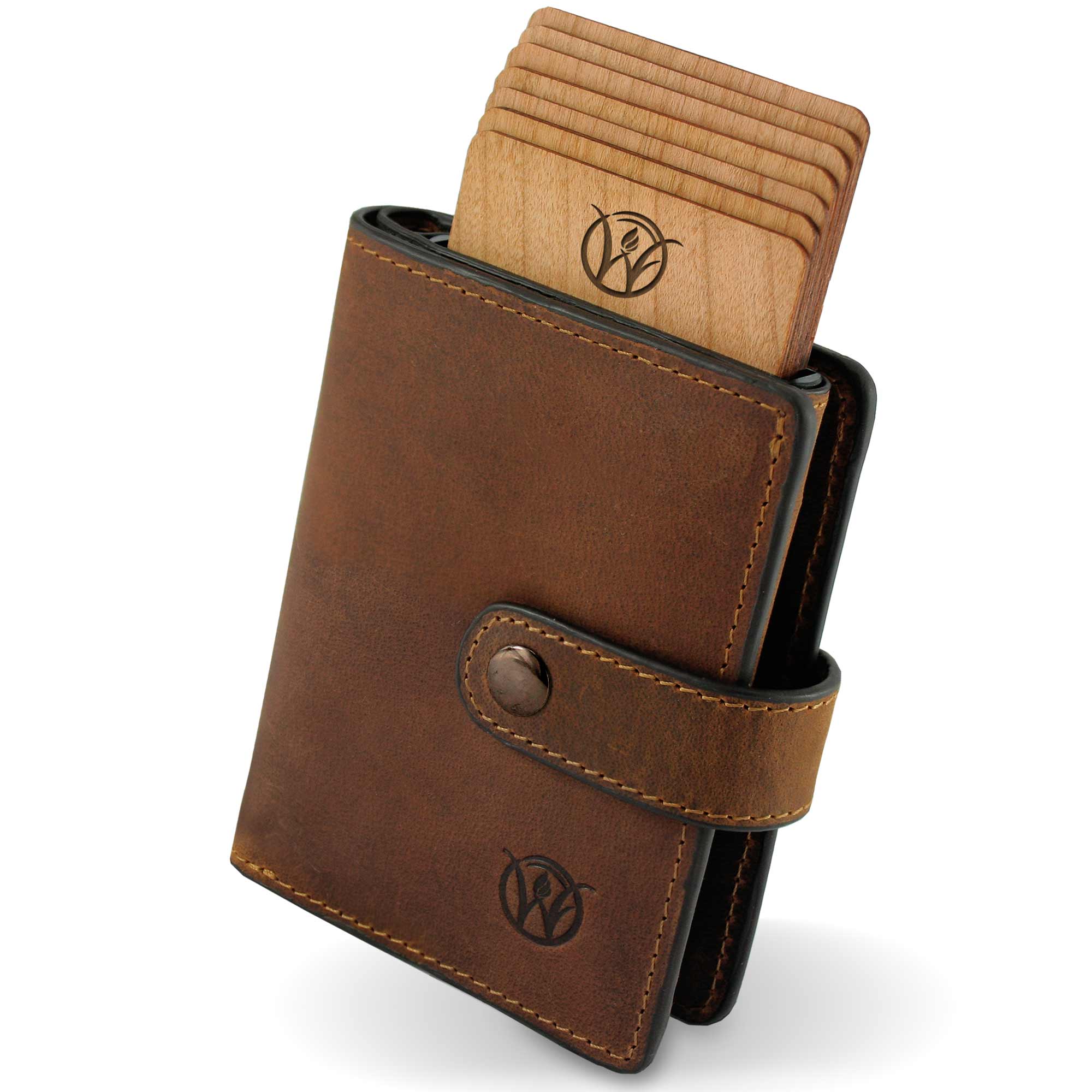 Bis zu -40% auf Echt Leder Geldbörse, mit Karten- POP UP-Funktion, SMART WALLET