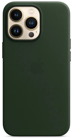 Apple Leder Case mit MagSafe (iPhone 13 Pro) Schwarzgrün: Spart 10,12€