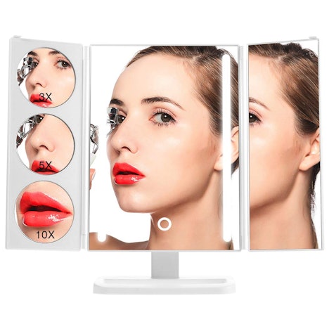 Amazon - Coralov Schminkspiegel, 180° Drehbar 24 LED Beleuchtete Kosmetikspiegel für 14.99 Euro