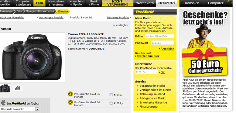 Canon EOS 1100D Kit mit 18-55mm Objektiv für 299€ - digitale Spiegelreflexkamera *UPDATE4*