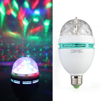 E27 3W LED Rotierend Rotating RGB Lampe Licht Strahler für 8,51€ - versandkostenlos