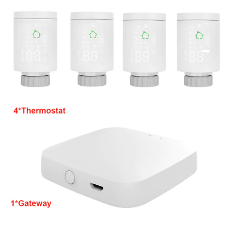 4er Set Tuya ZigBee 3,0 - Smartes Heizkörper-Thermostate