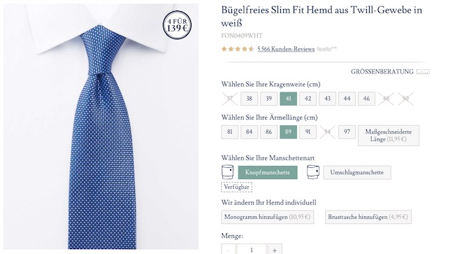 20€-Gutschein bei Charles Tyrwhitt - Hemden und Anzüge