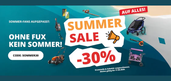 Jetzt sparen! ⏱️30% Rabattcode (auch auf Fuxtec Bollerwagen)
