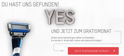 Rasierklingen-Abo "Mornin’ Glory" 1 Monat gratis testen (Wert: 9€) *UPDATE*