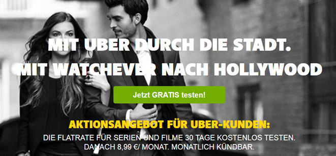 Watchever 30 Tage kostenlos testen