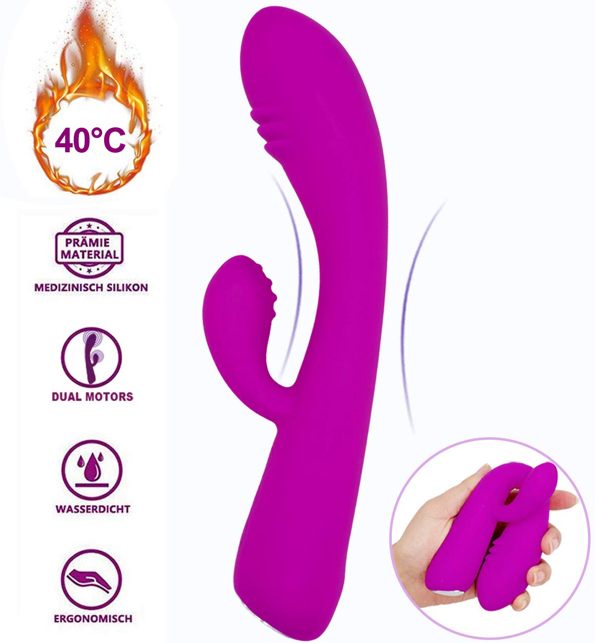 Vibrator mit Klitorisstimulation Rabbit für 12,76 Euro