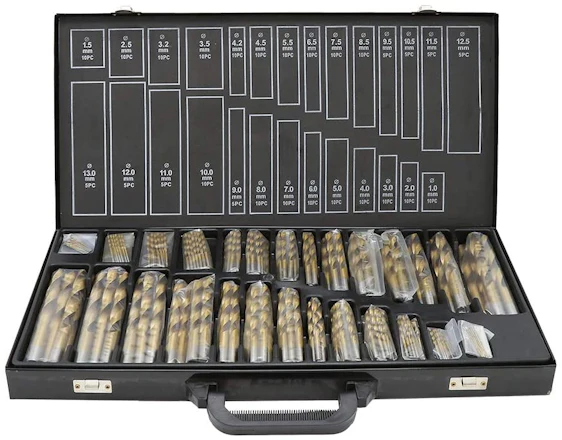 230 Teiliges Metallbohrer Set, 1-13mm DIN338 Stahlbohrer HSS Spiral-Bohrer