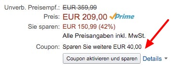 coupon aktivieren