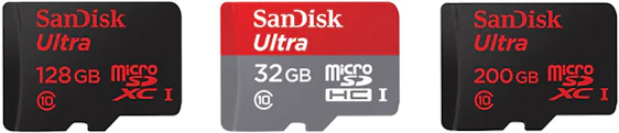 SanDisk Ultra MicroSDHC Speicherkarten günstig bei Amazon - z. B. 32GB für 9€ oder 128GB für 40€