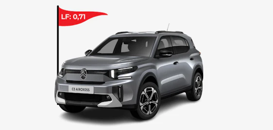 Citroën C3 Aircross MAX für 189€/Monat + 1.547€ Überführung - im Privat-Leasing über 48 Monate, 10.000km/Jahr
