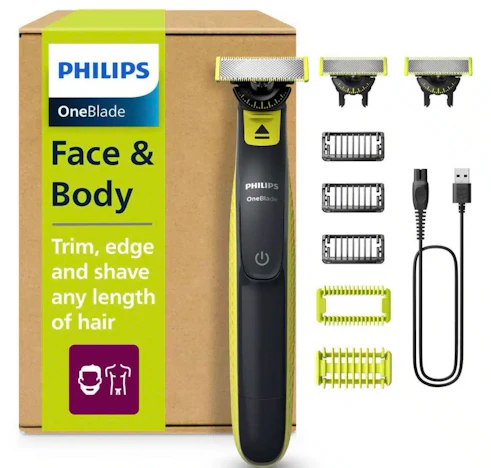 Philips QP2824/31 OneBlade 360 Face & Body - elektrischer Rasierer für 34,99€(statt 51,89€)