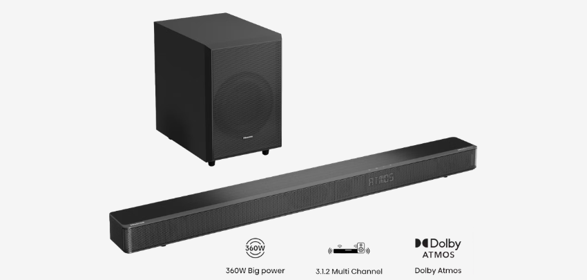 Heimkino-Upgrade! 🎬 Hisense 3.1.2-Kanal-Soundbar AX3120G für nur 209€ 🔊