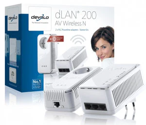 Devolo dLAN 200 AV Wireless N Starter Kit für 52€ - Powerline Adapter mit W-LAN *UPDATE*