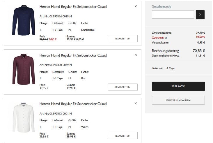 warenkorb seidensticker