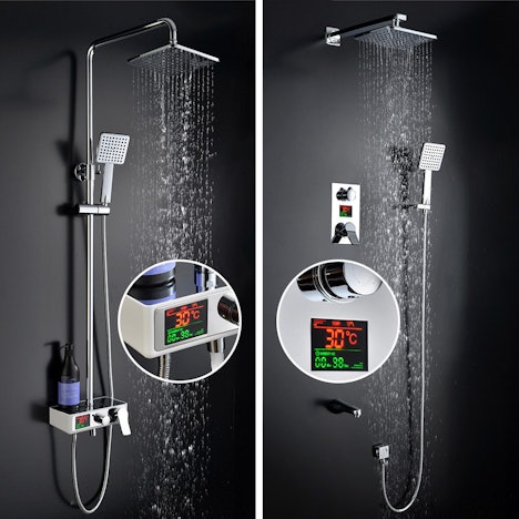 Bad Design LCD Digital Display Duschsystem Set Handbrause Regendusche Duschset