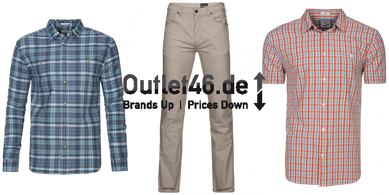 Wrangler-Sale bei Outlet46 - Jeans für 20€, Hemden für 9,99€