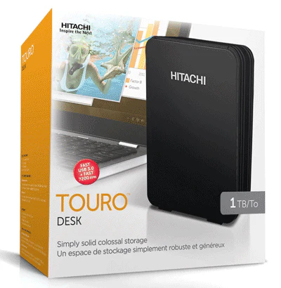 Hitachi Touro Desk 3000GB für 109€ - externe 3,5-Zoll-Festplatte