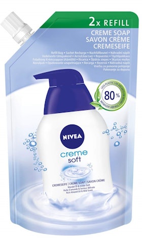Nivea Crème Soft für 2€ - 500ml Seife, Nachfüllbeutel, pH-hautneutral (Prime)