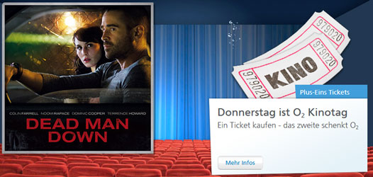 o2 Kinotag - Plus-Eins Tickets - Dead Man Down im Kino ansehen
