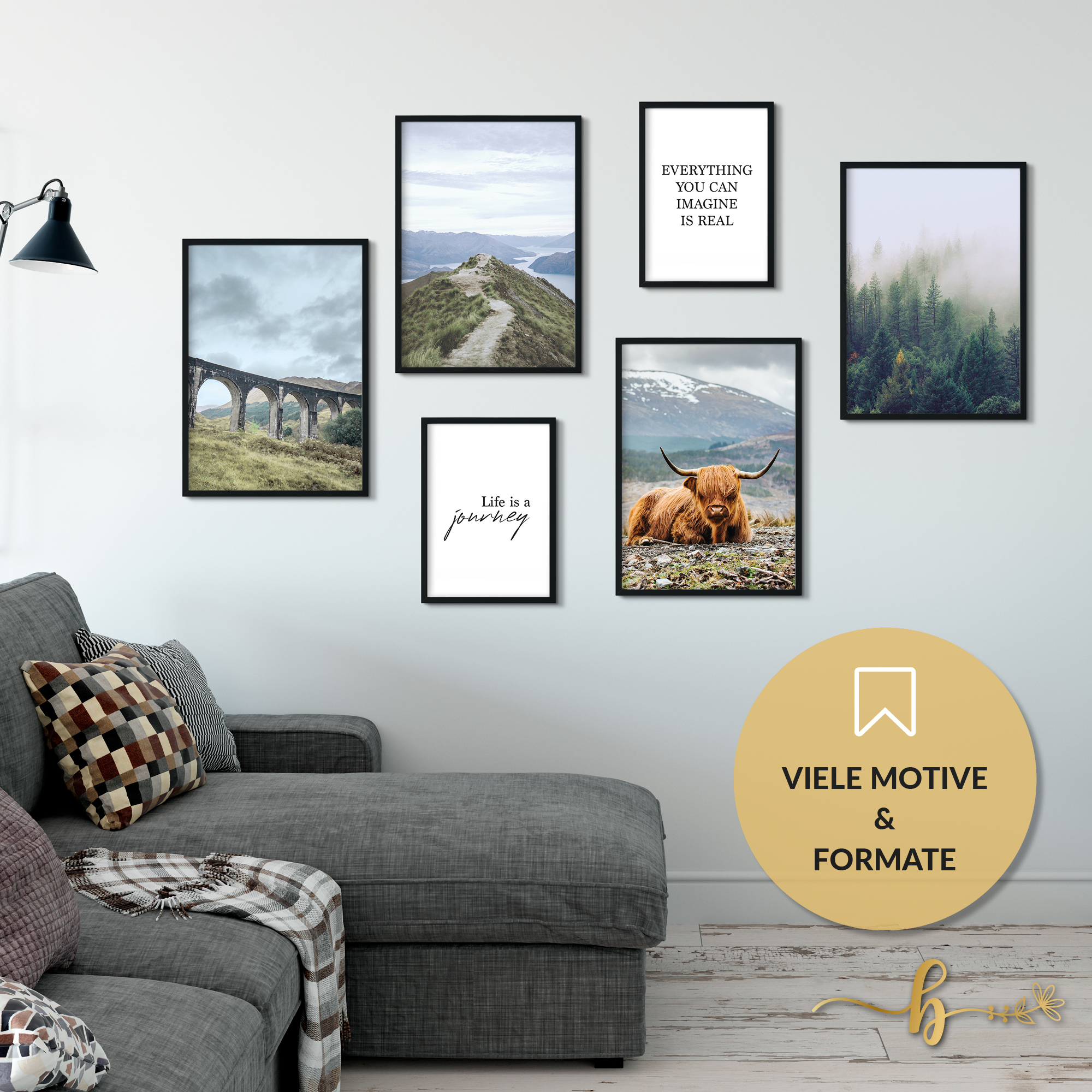 Premium Poster Set in vielen Formaten mit und ohne Rahmen mit 20% Rabatt Coupon