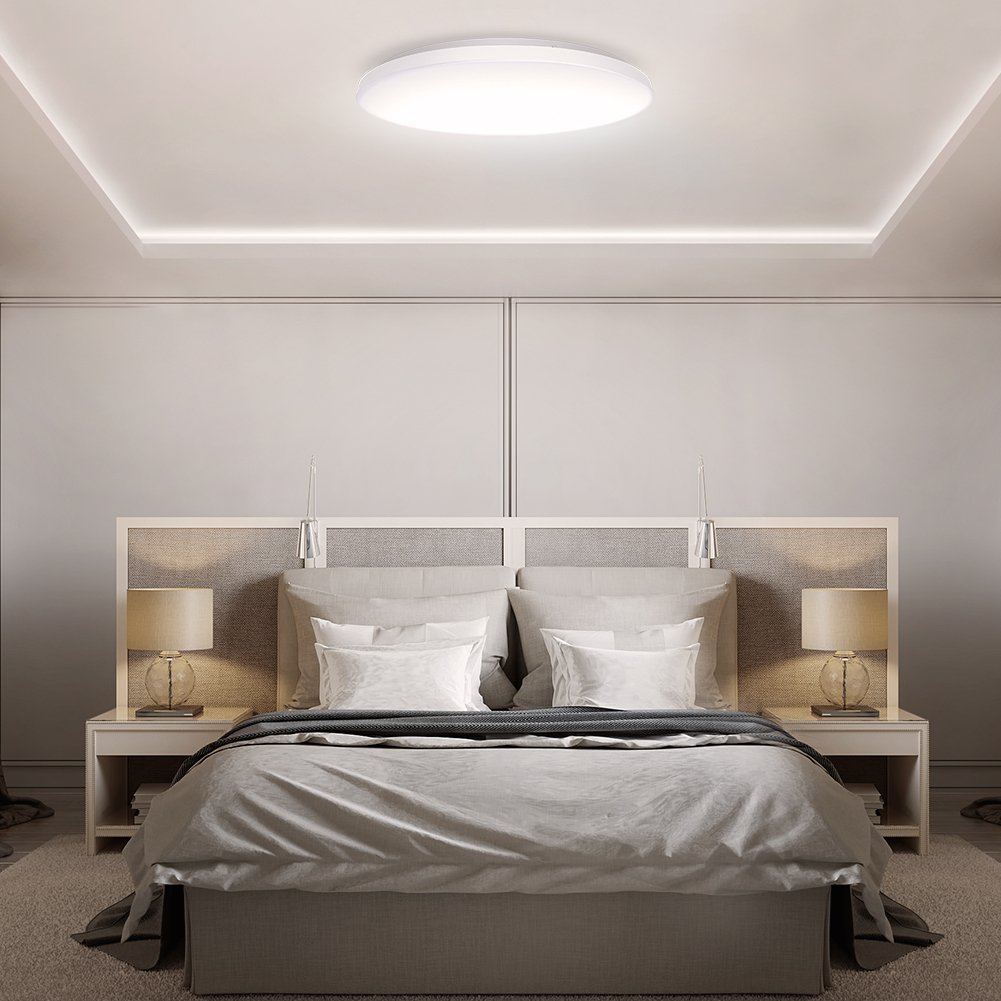 Runde LED Deckenleuchte mit 20W, IP54, 1800LM, 6000-6500K, natureweiss, Energieklasse A+