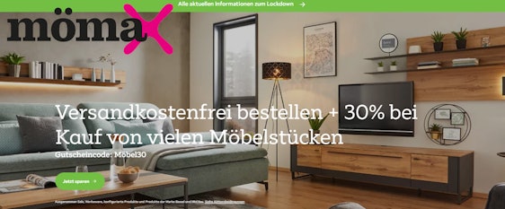 Versandkostenfrei bestellen + 30% Rabatt auf fast alles bei Mömax – z.B.: Smeg Vollraumkühlschrank FAB28LBL3 für 944€