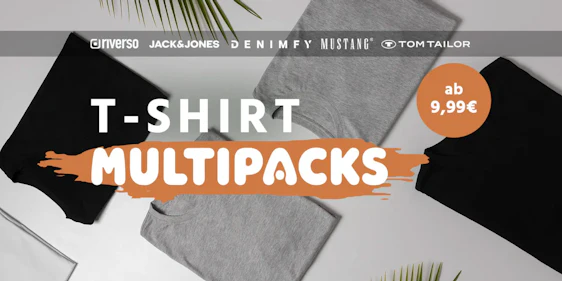 👕 T-Shirt-Offensive! Multipacks bei Denimfy ab 9,99€ – Marken wie Levi's, Mustang & Tom Tailor