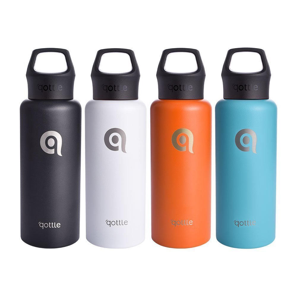 Amazon - Edelstahl Wasserflasche von Qottle Vakuum-Isolierte Thermosflasche - BPA Frei ab 10,39 Euro
