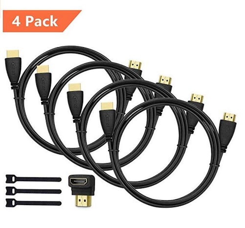 HDMI Kabel 4 Stücke, unterstützt 4K, 1.8m, 18 Gbit/s Übertragungsgeschwindigkeit, nur für 3,99 Euro, Los geht's