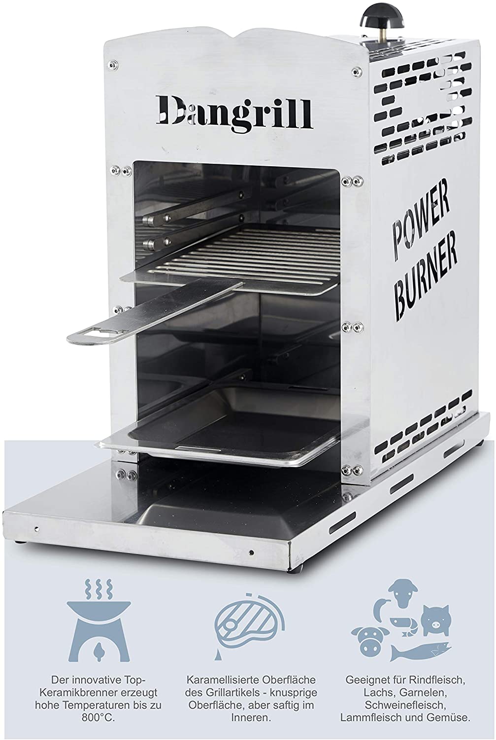 800 Grad Qualitäts-Hochleistungsgrill für 79,99€ bis heute 17:45 Uhr auf Amazon