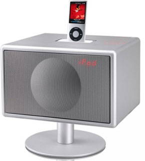Geneva S für 130€ - kleiner Soundwürfel mit 30-Pin-iPod-Dock oder das Geneva XS für 99€ - mobiler Lautsprecher