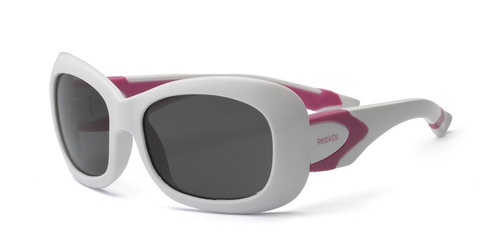 Real Kids 4BREWHPK Breeze Kindersonnenbrille, Flexible Passform, Größe 4+, weiss/rosa