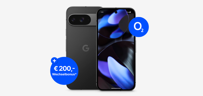 Effektiv GRATIS &amp; mit 200€ Wechselbonus 📲 Google Pixel 9 für einmalig 4,95€ im 100GB o2-Tarif für 29,99€ mtl.