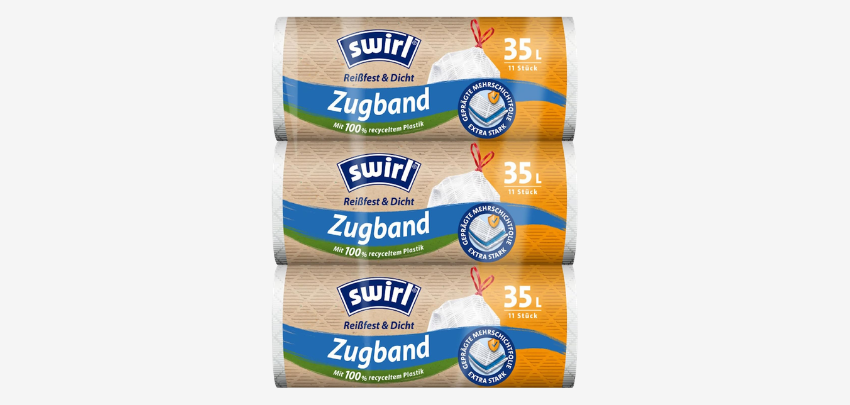 Swirl Reißfest &amp; Dicht Müllbeutel (3x 11 Stück) nur 4€ 🗑️