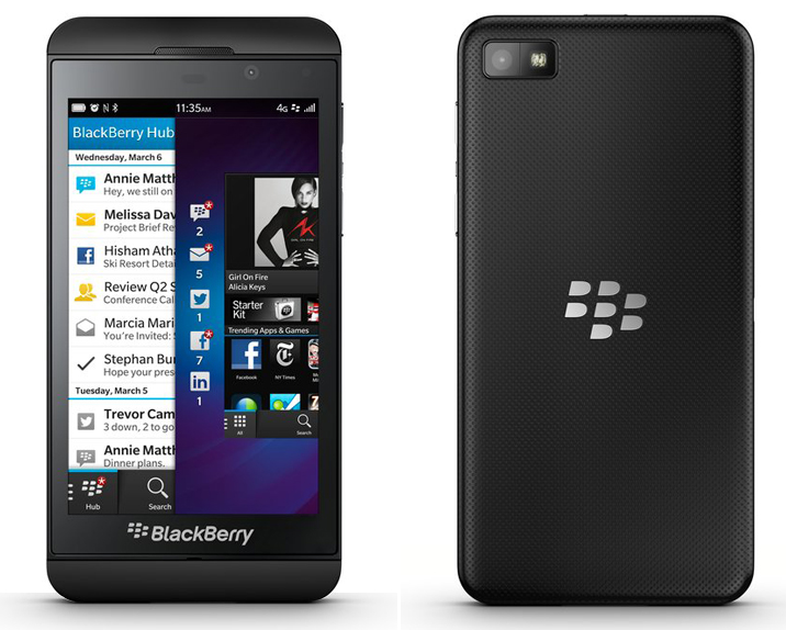 BlackBerry Z10 (4,2 Zoll Display, Touchscreen, 8 Megapixel Kamera, 16 GB interner Speicher, 4G LTE) für 357€