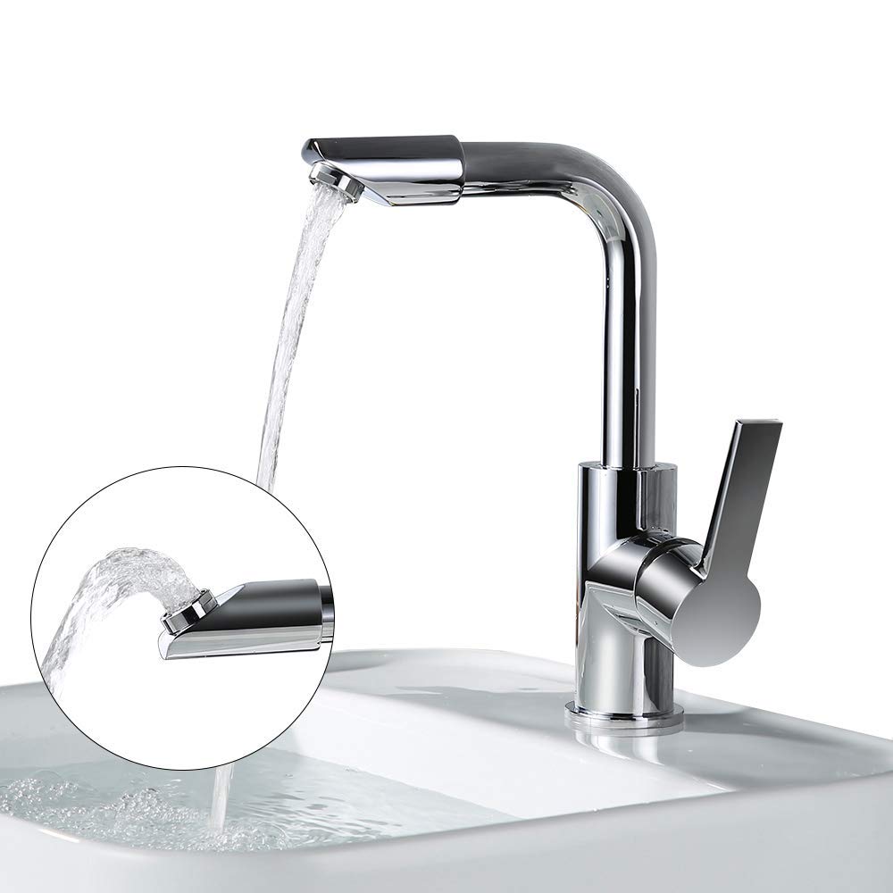 Homelody 360° drehbar Auslauf Wasserhahn mit Mischbatterie 