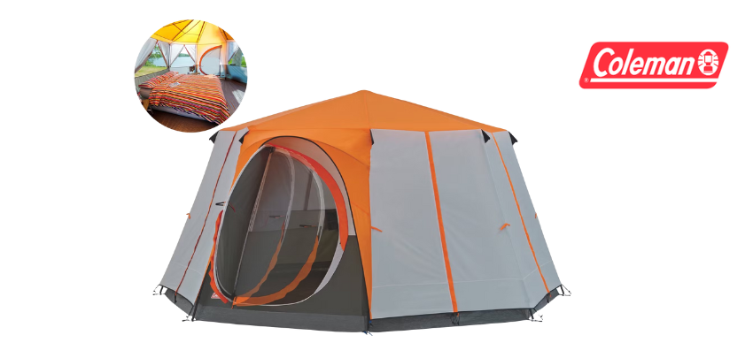 Nur HEUTE ⏰ Coleman Cortes Octagon für 229€ - 8-Personen, WeatherTec™, vollständige Öffnung