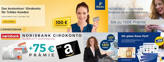 *Vorbei* Girokonto Angebote - die 5 besten Aktionen mit Prämie in der Übersicht
